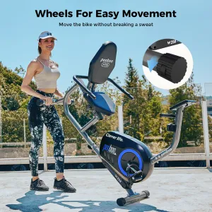 Pooboo Recumbent Exercise Bikes Sit Down Stationary Bicycle 380lb