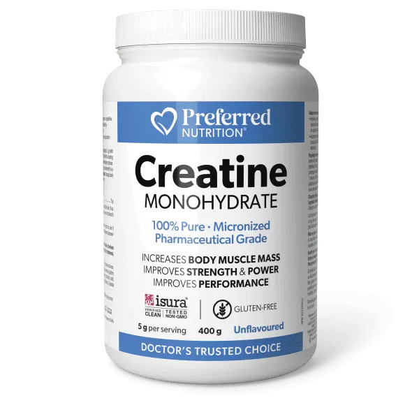Preferred Nutrition Micronized Creatine 400 Grams Powder, Unflavoured