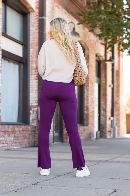 Purple Flare Leggings