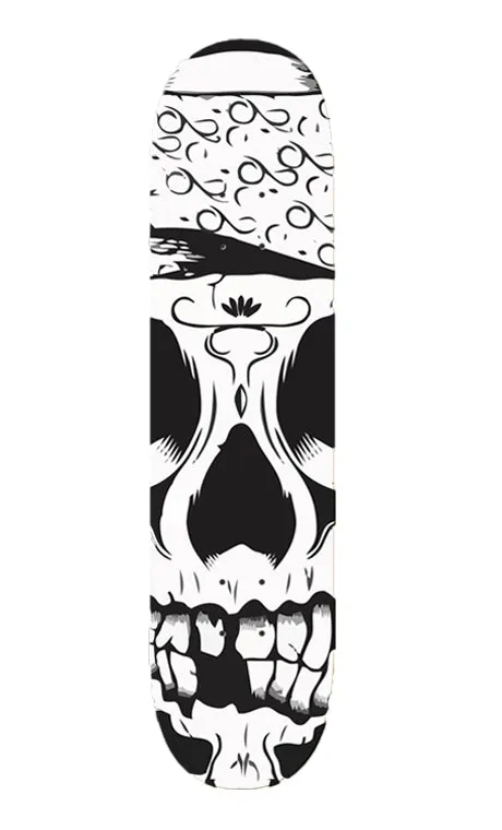 "Scroll Skull" Skate Deck