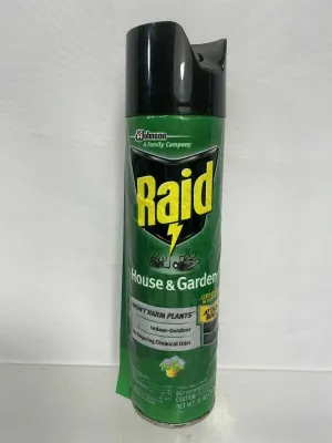 Raid HOUSE & GARDEN Pest Spray Indoor Outdoor Wont Harm Plants 11oz 2ndSHIPSFREE