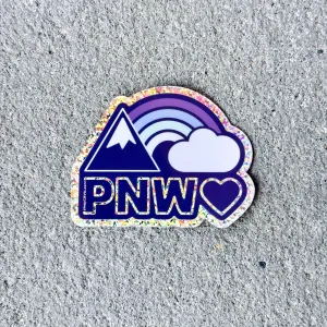 Rainbows   Mountain Glitter PNW 3” Sticker / Decal