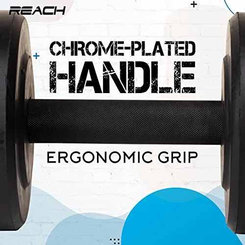 Reach round dumbbell weights for strength training at home and gym ( 2.5kg pair )