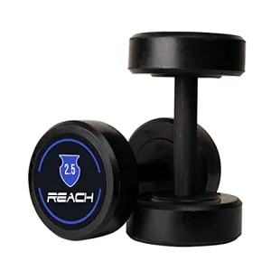 Reach round dumbbell weights for strength training at home and gym ( 2.5kg pair )