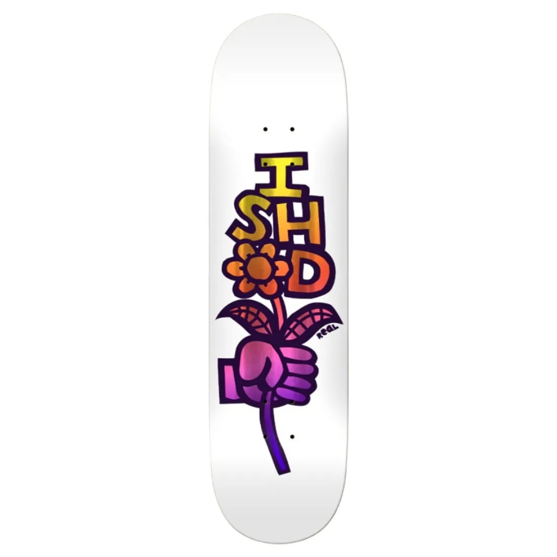 Real 8.38" Ishod Bouquet Skateboard Deck - White