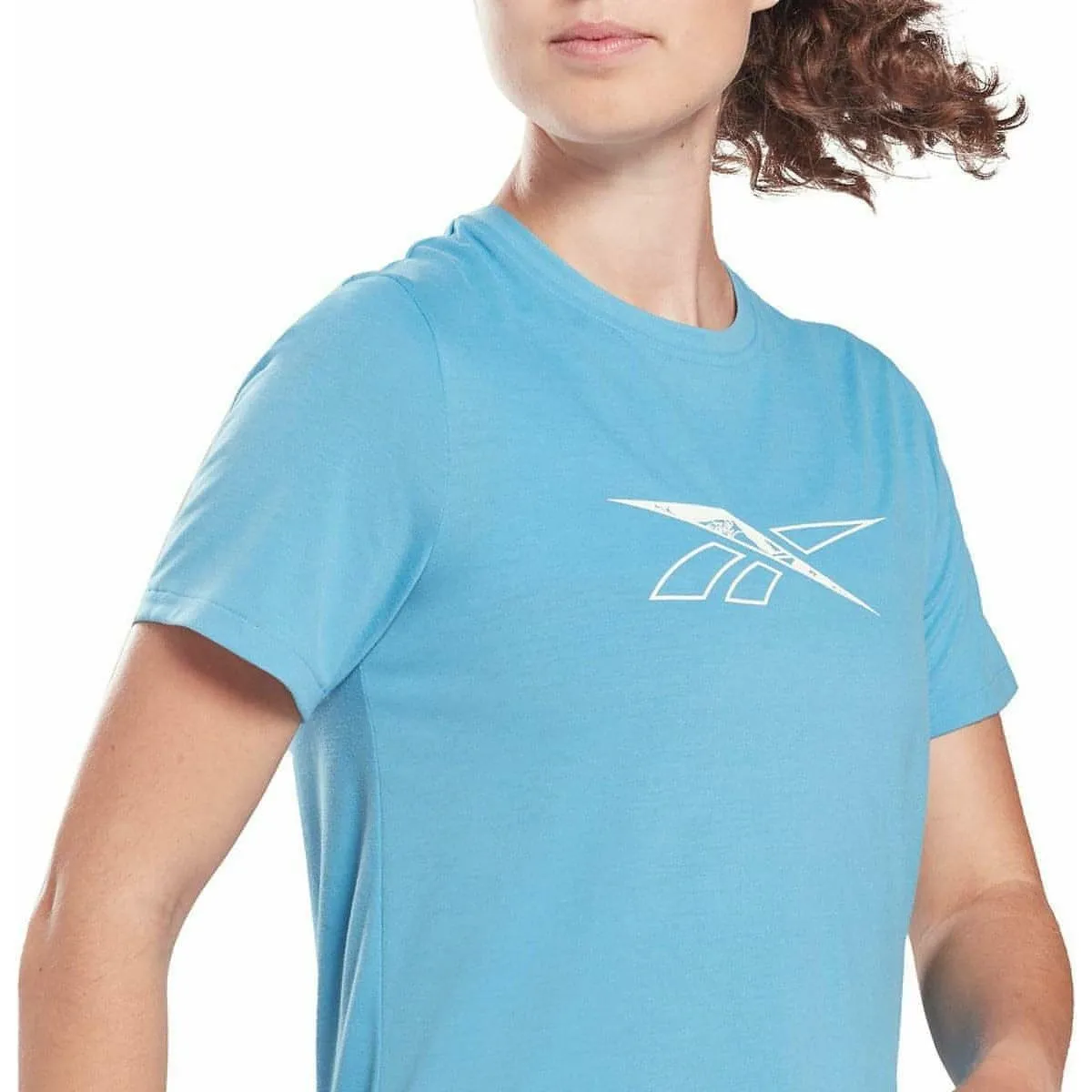 Reebok Workout Ready Supremium Short Sleeve Womens Training Top - Blue