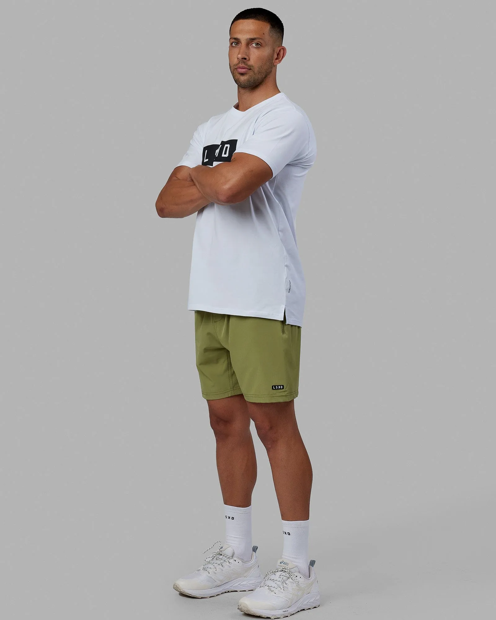 Rep 7'' Performance Short - Moss Stone-Lime