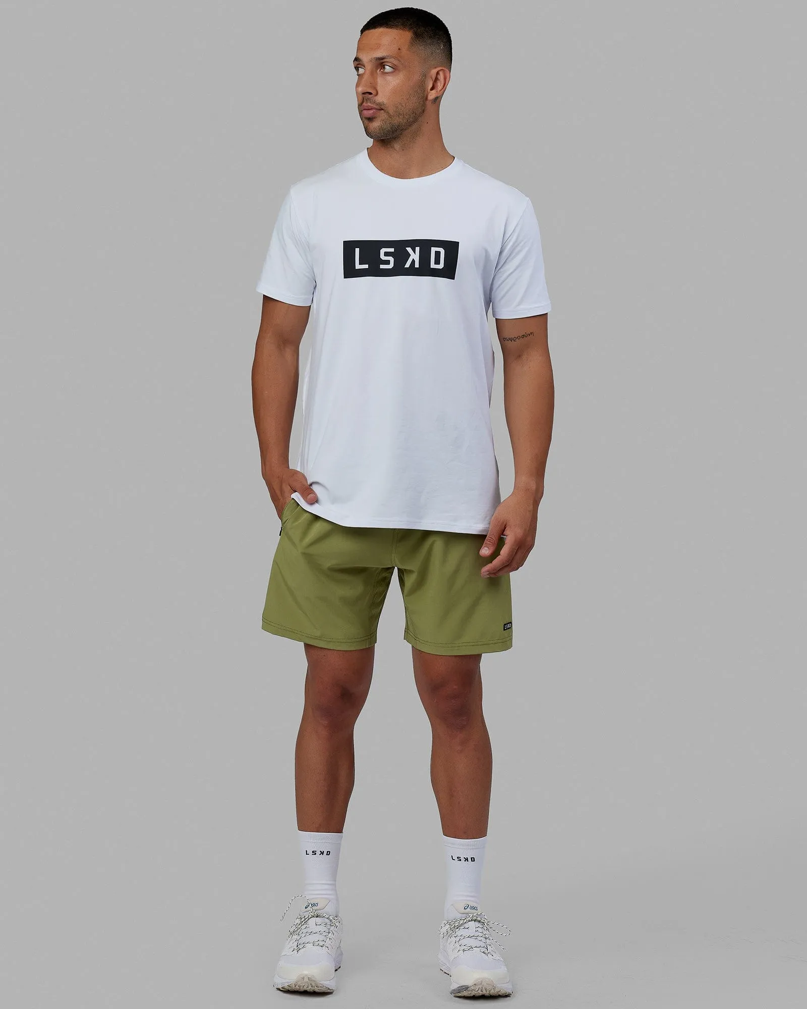 Rep 7'' Performance Short - Moss Stone-Lime