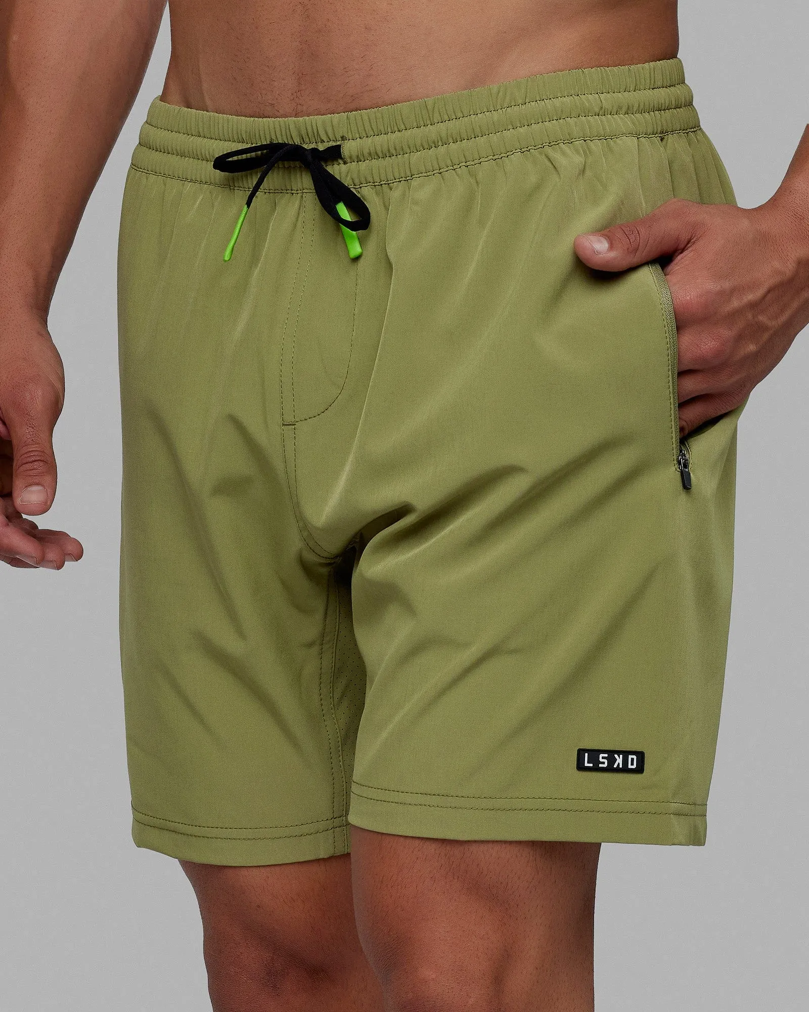 Rep 7'' Performance Short - Moss Stone-Lime