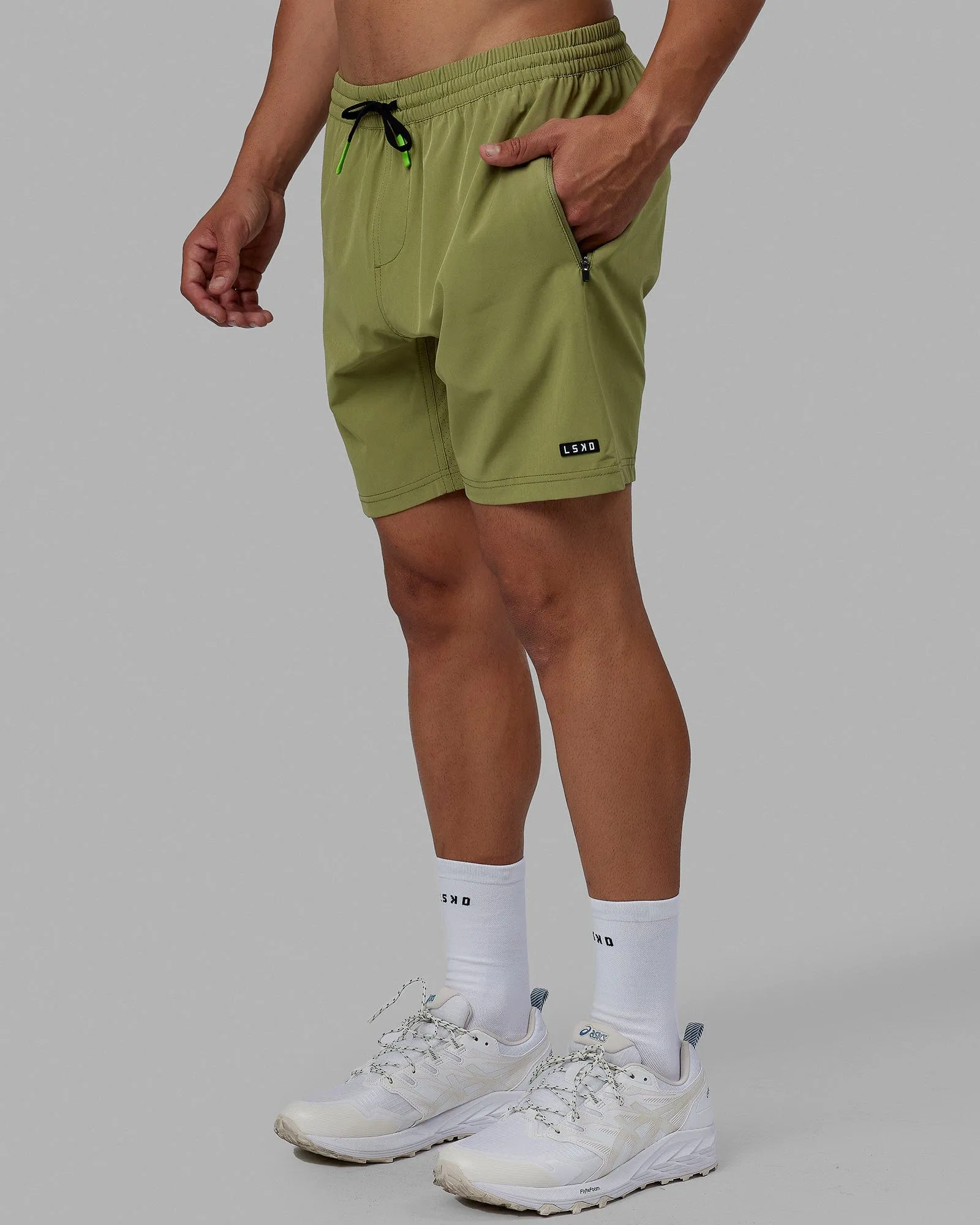 Rep 7'' Performance Short - Moss Stone-Lime