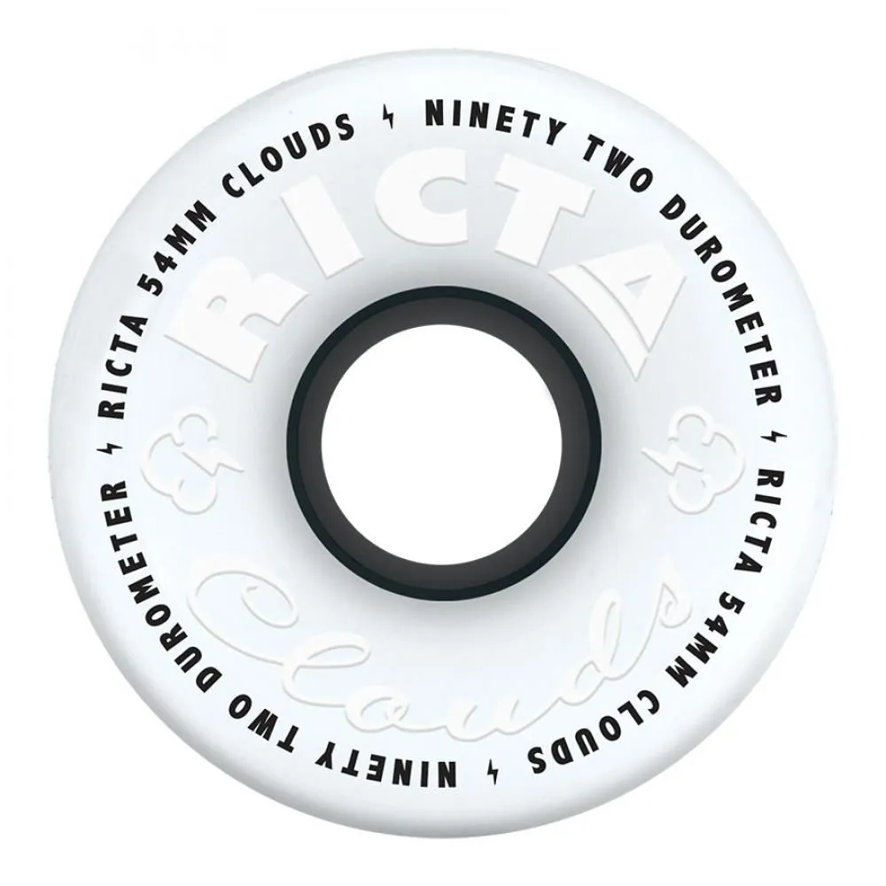 Ricta Skateboard Wheels Clouds 92a - White / Black