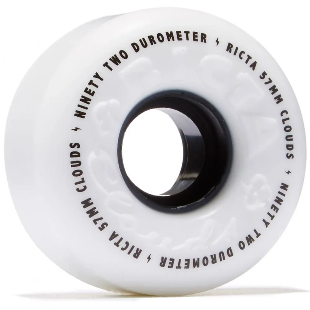 Ricta Skateboard Wheels Clouds 92a - White / Black