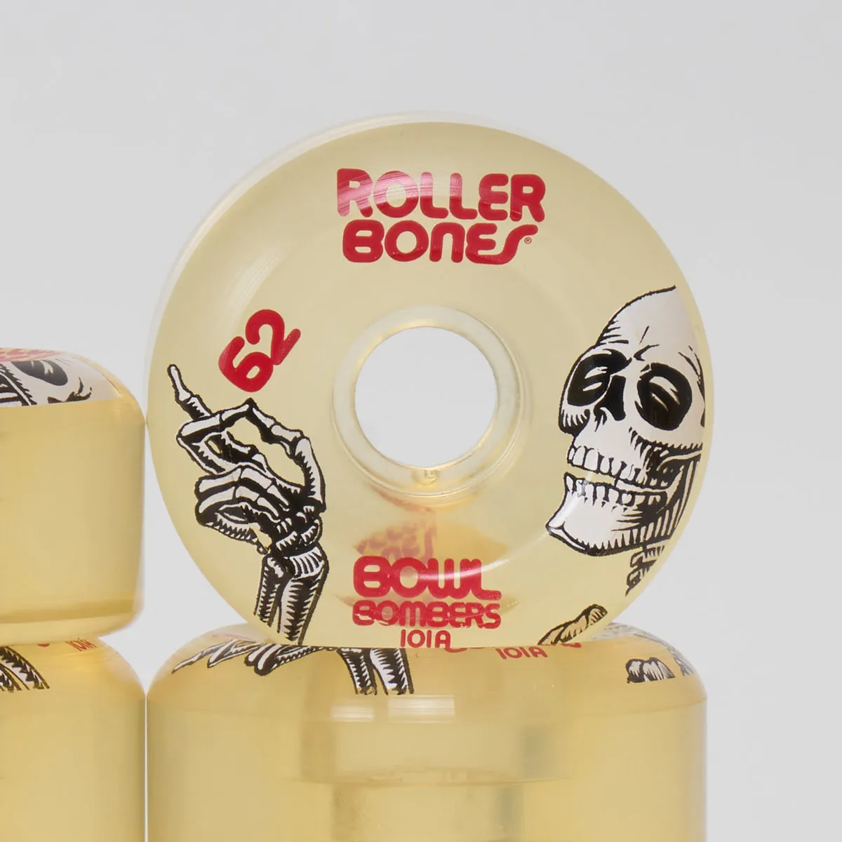 Roller Bones Bowl Bombers 62mm/101a Wheels - Clear