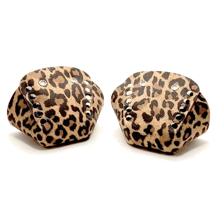 Roller Stuff Leopard Leather Roller Skate Toe Caps