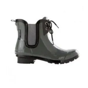 ROMA CHELSEA Lace Up Rain Boot in Kale