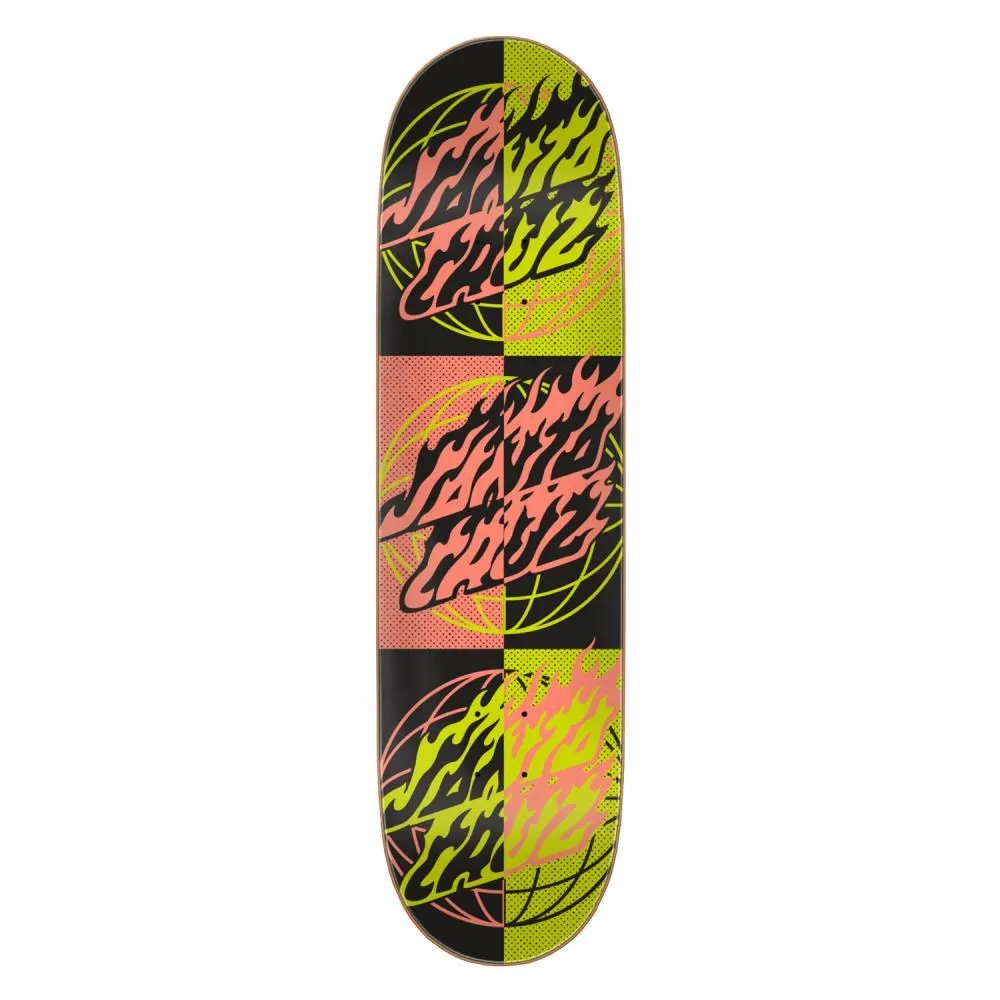 Santa Cruz Global Flame Dots 7 ply Birch x Venom Custom Complete Skateboard - 8.5"