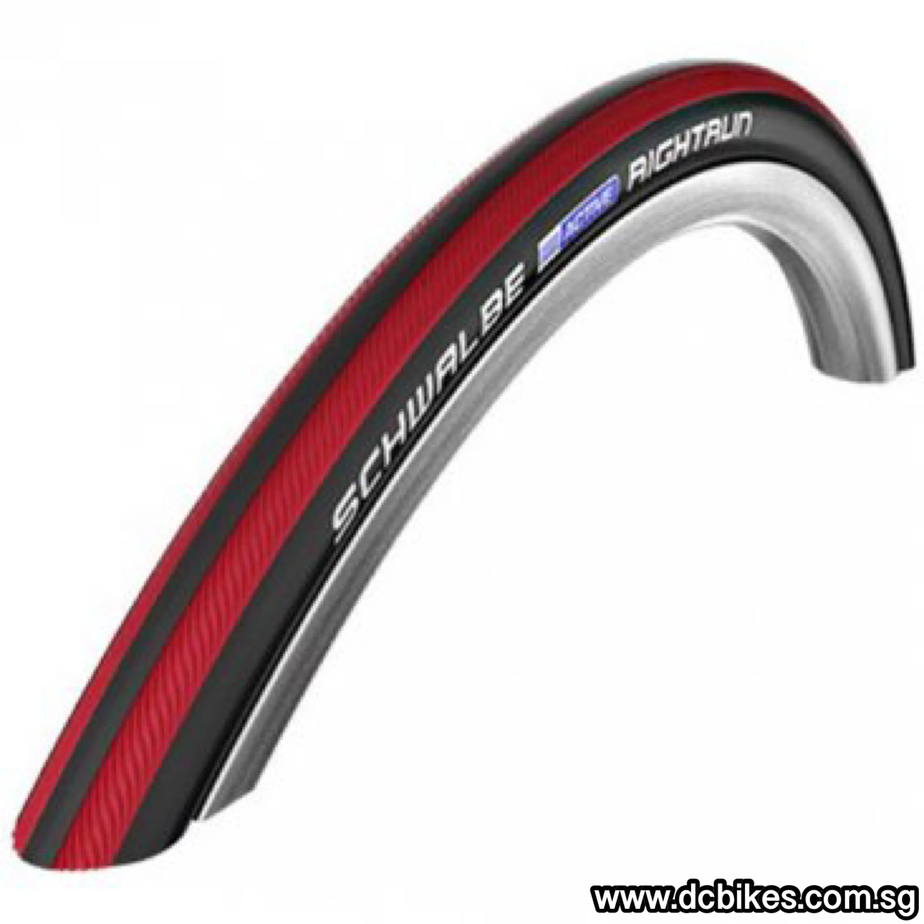 Schwalbe 22 | 24 X 1.0 Right Run 26 X 1.1 Black | Red | Grey Stripes Wired Tyres For Wheel Chair/Bicycle Etrto : 25-540/28-559 (2 Tires) 
