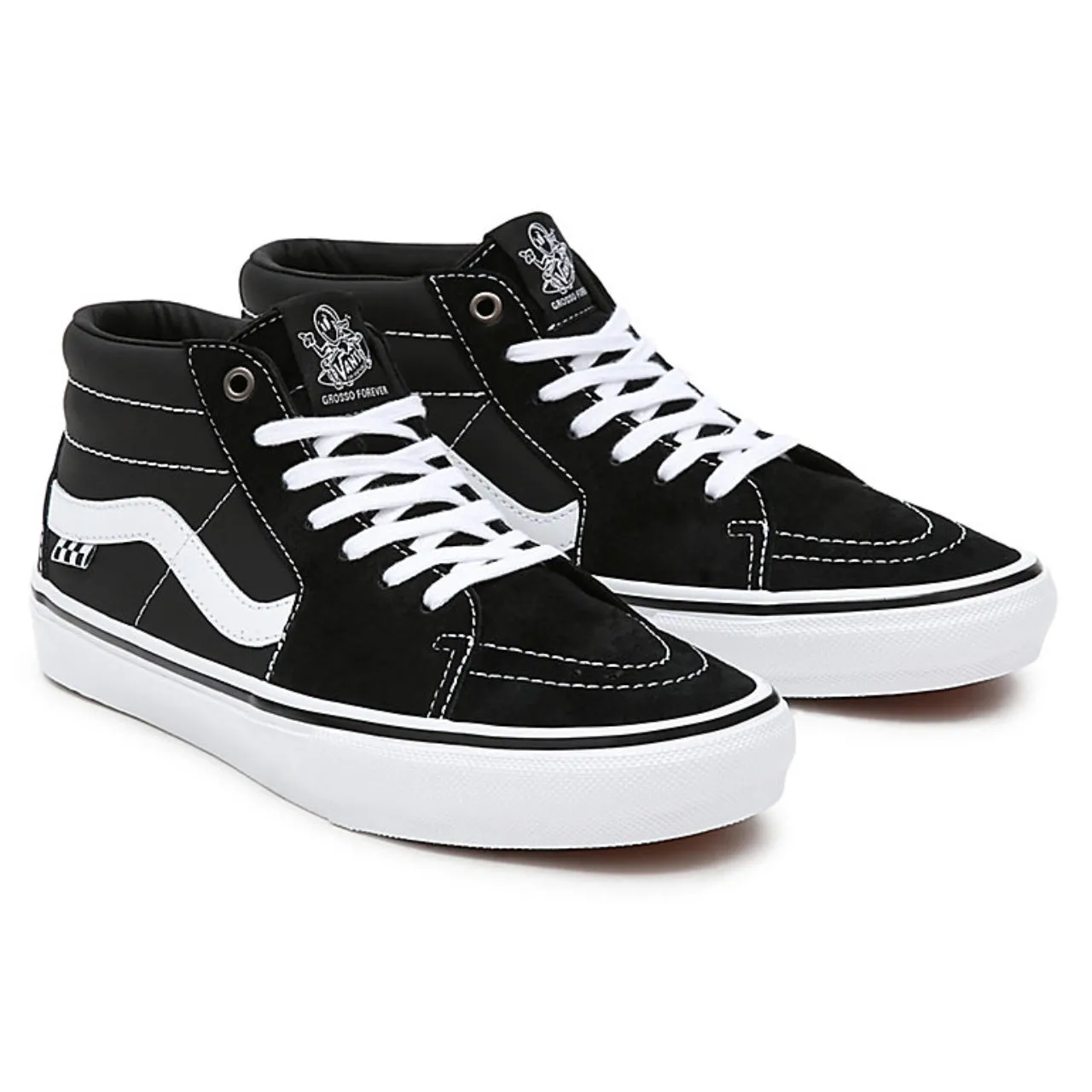 Skate Grosso Mid Black White