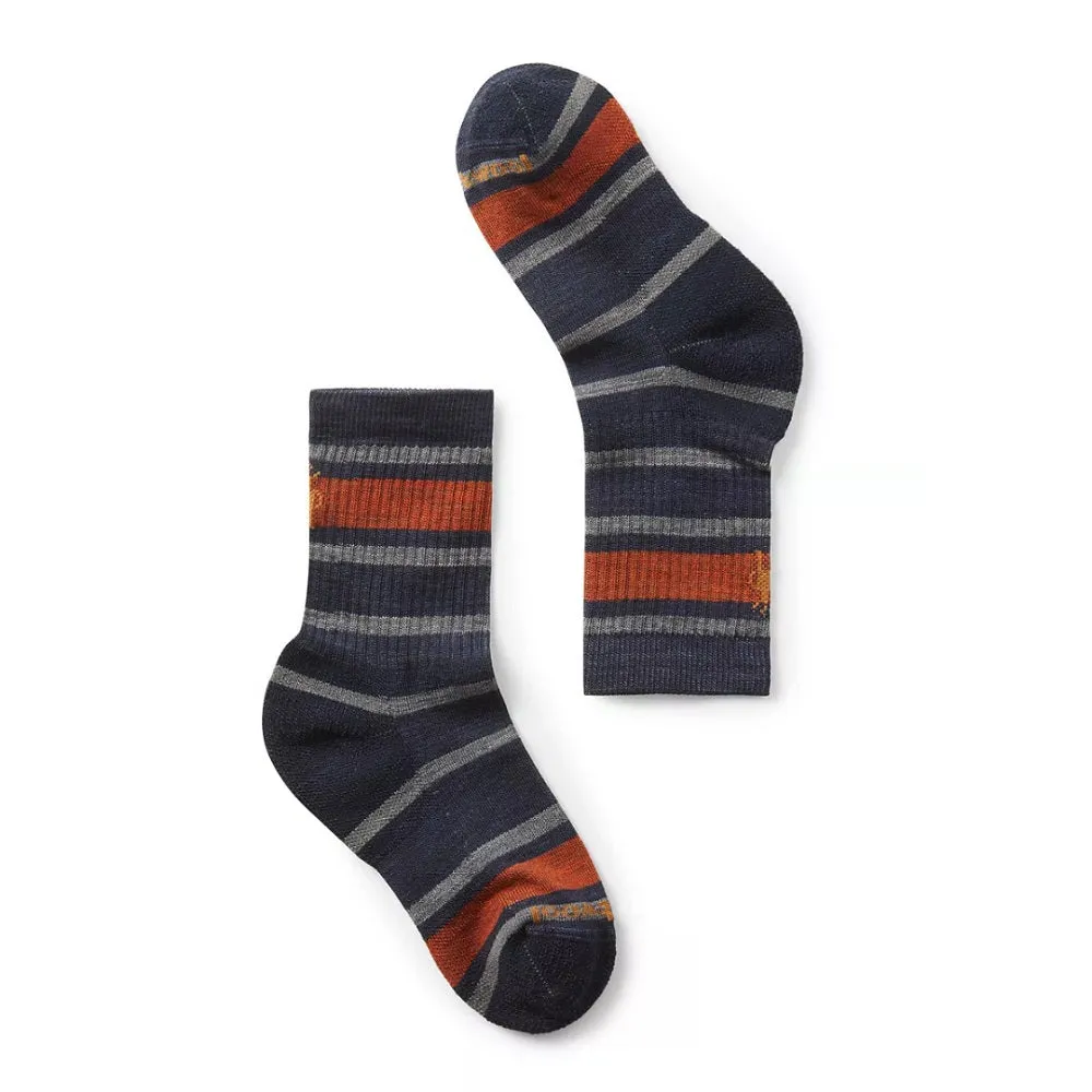 SmartWool Hike Light Cushion Crew Socks 1-Pack (Deep Navy Striped)