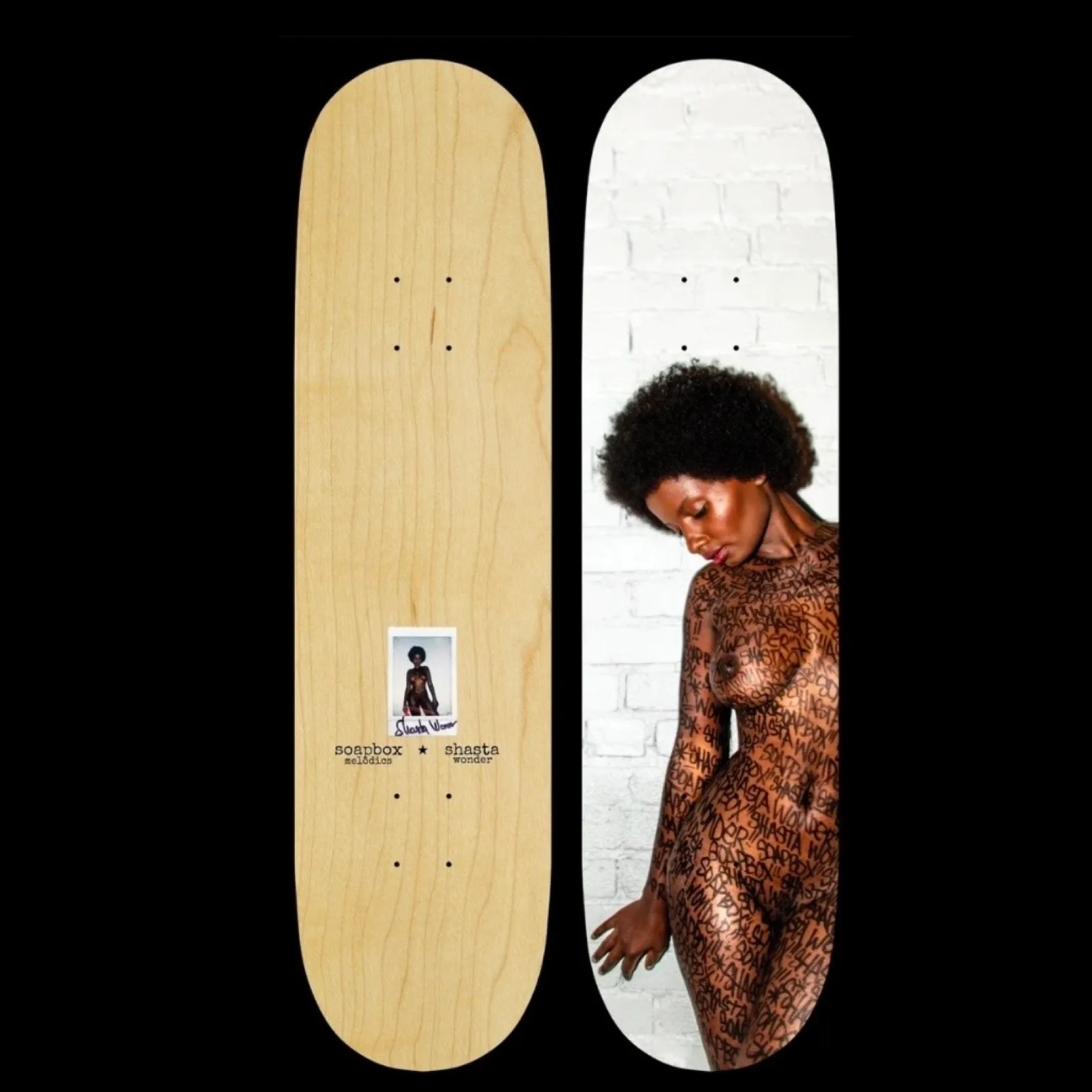 Soapbox Melodics x Shasta Wonder Inked Skateboard