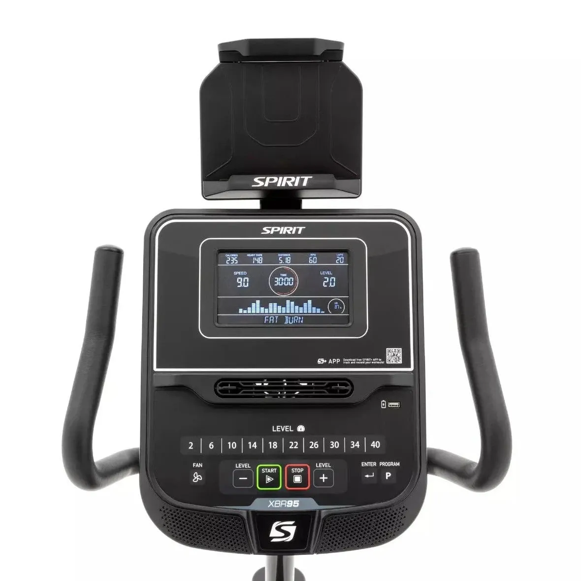 Spirit XBR95 Recumbent Bike light Commercial V2