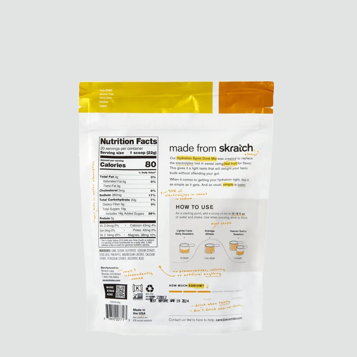 Sport Hydration Drink Mix - Pineapple