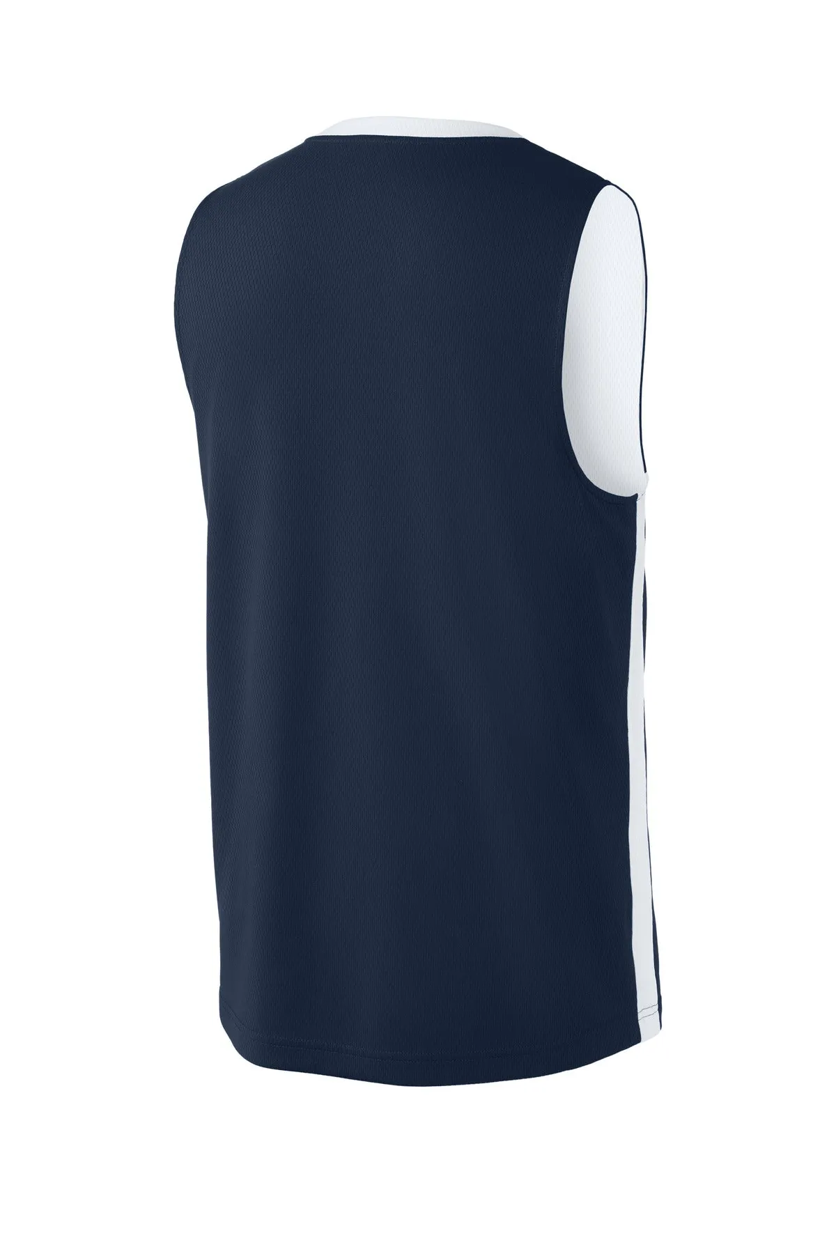 Sport-Tek Rival Basketball Rev Jersey ST900 True Navy/ White