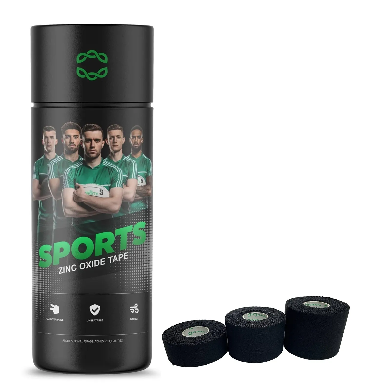 Sports Zinc Oxide Tape - Black - Tearable