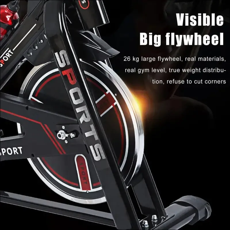 Stationary indoor bicycle-bicycle with tablet stand and comfortable cushion