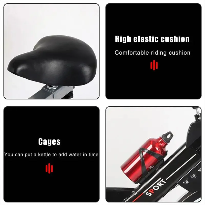 Stationary indoor bicycle-bicycle with tablet stand and comfortable cushion