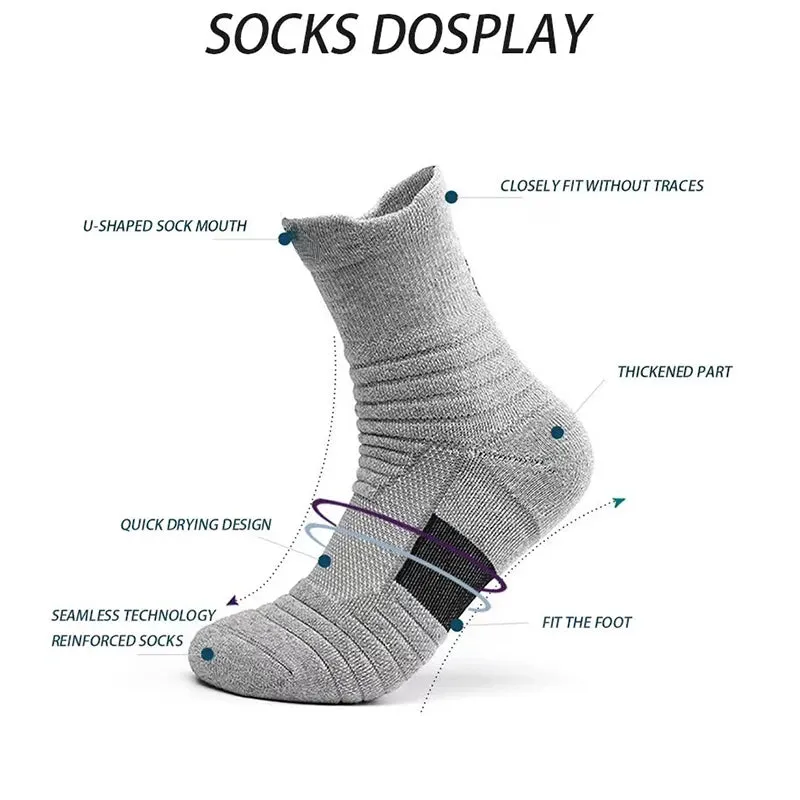 Stay Active with Compression Stockings: 3 Pairs of Breathable Men's Sports Socks