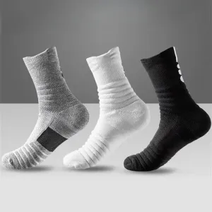 Stay Active with Compression Stockings: 3 Pairs of Breathable Men's Sports Socks