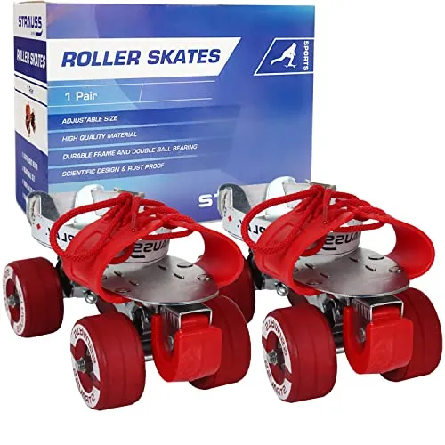 Strauss Tenacity Roller Skates, for (6-8 Years), (Silver)