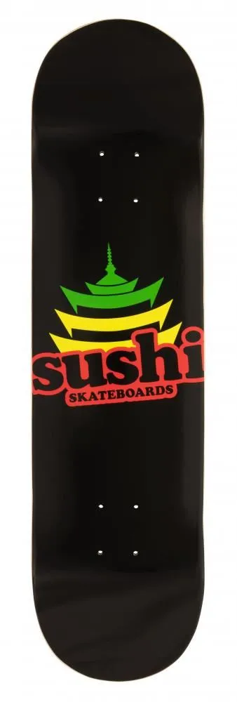 Sushi Pagoda Logo Black Custom Complete Skateboard - 8.125"