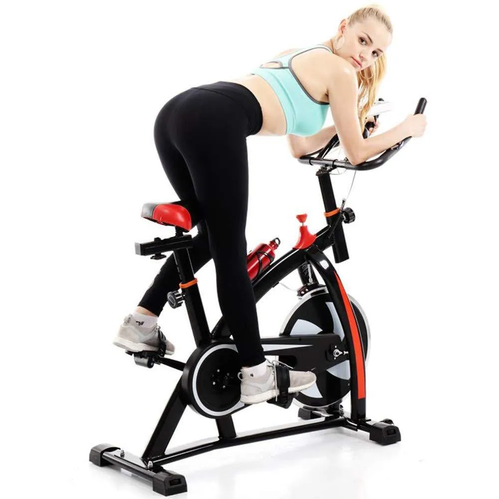 TADAMI Indoor Cycling Training, Stationary Ultra-Quiet Health Fitness Equipment Spinning Bicycle Cardio Workout Home Gym (Black)