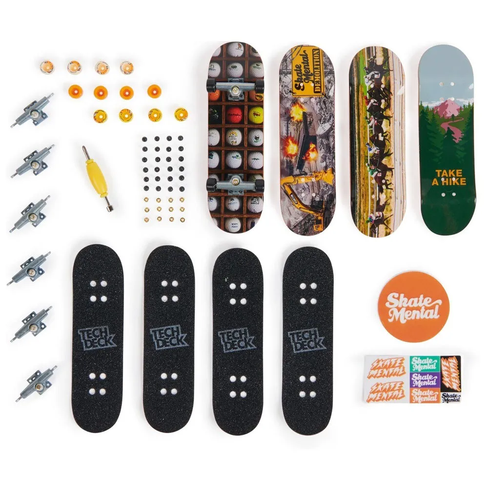 Tech Deck 4 Pack Asst - Skate Mental