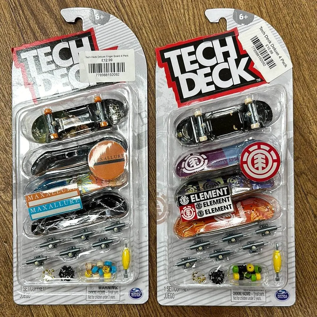 Tech Deck Deluxe Finger Board 4 Pack