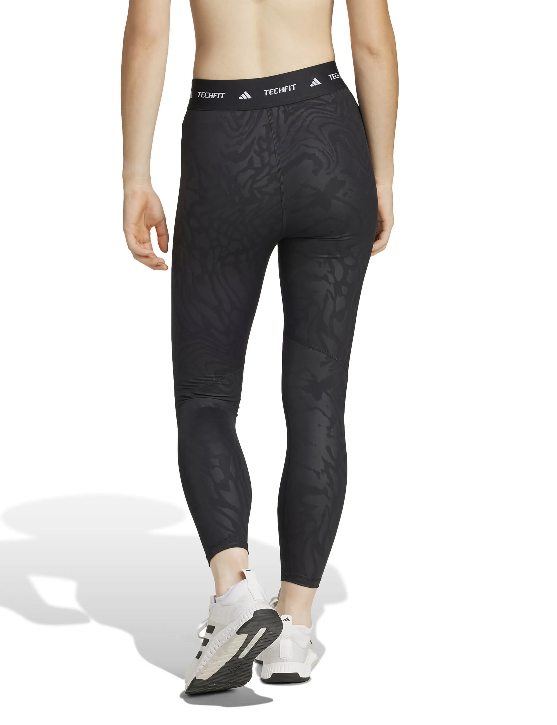 Techfit Printed 7/8 Leggings - Black