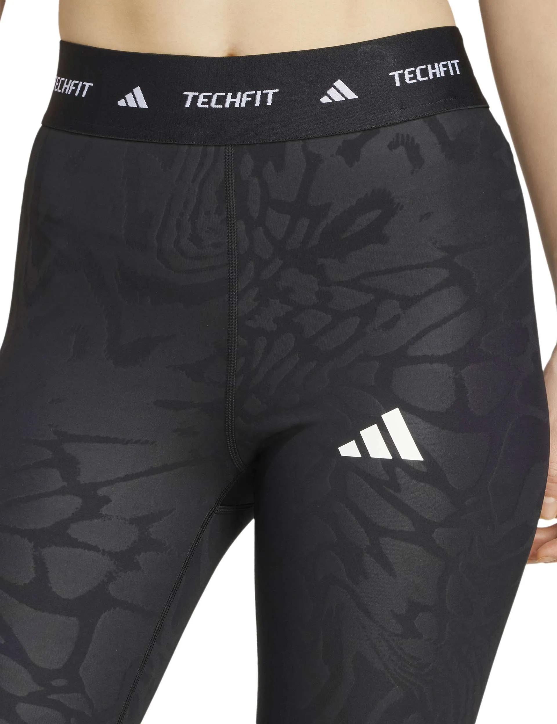 Techfit Printed 7/8 Leggings - Black