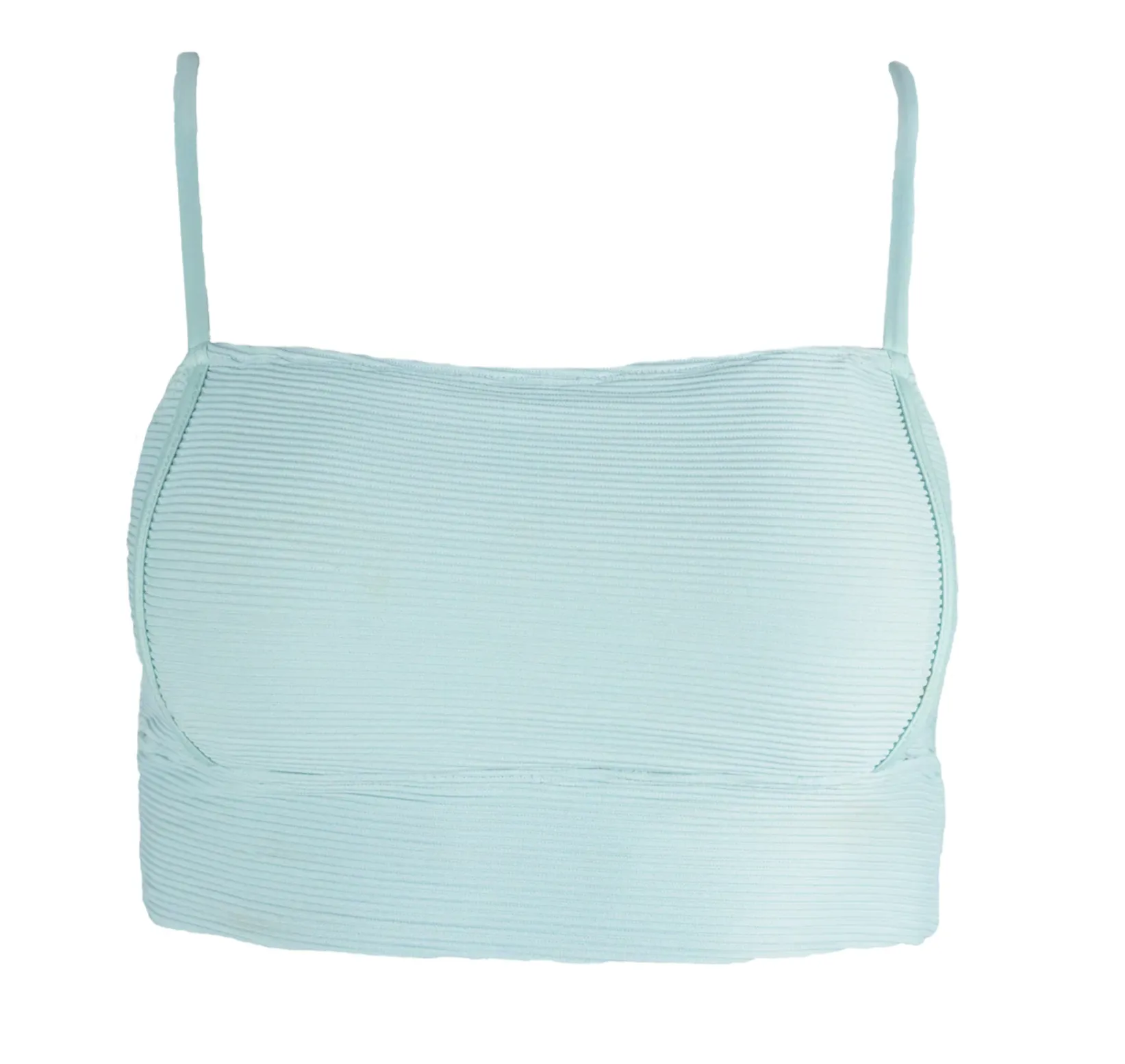 Textured Seafoam Surf Crop (L) - Final Sale