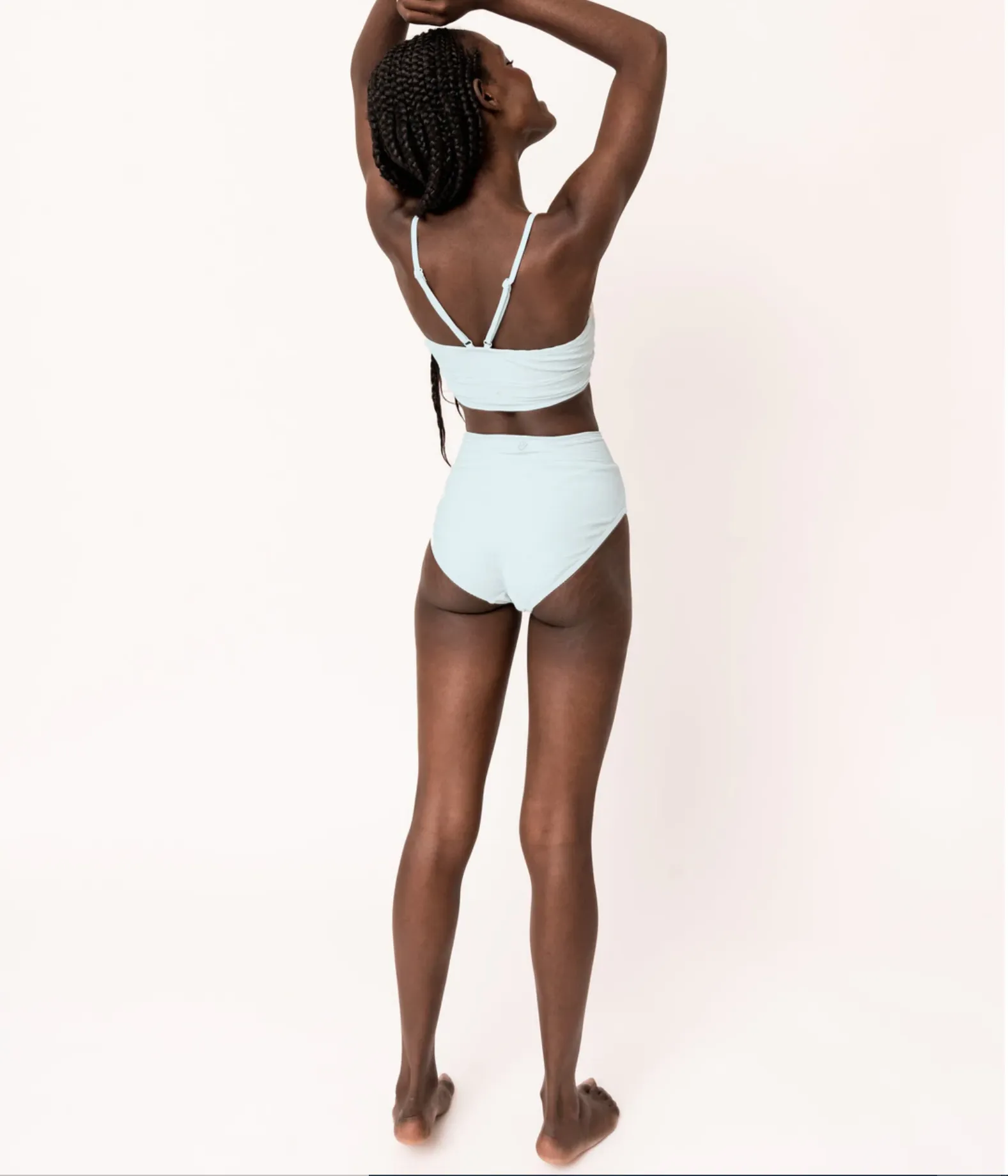 Textured Seafoam Surf Crop (L) - Final Sale