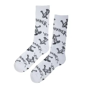 Thrasher - Gonz Logo Socks White