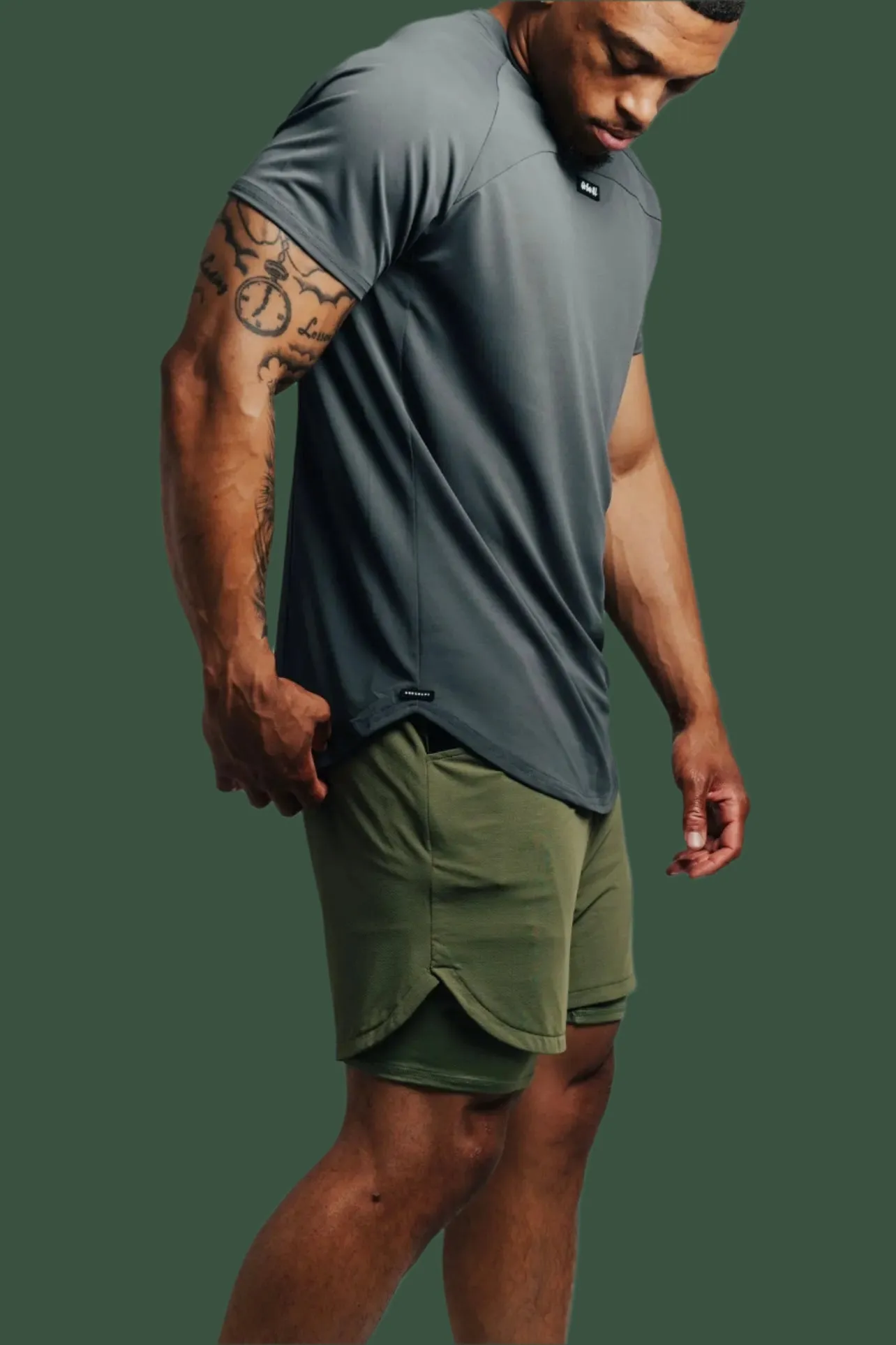 Total War Ai1 Lined Training Short - Army Green