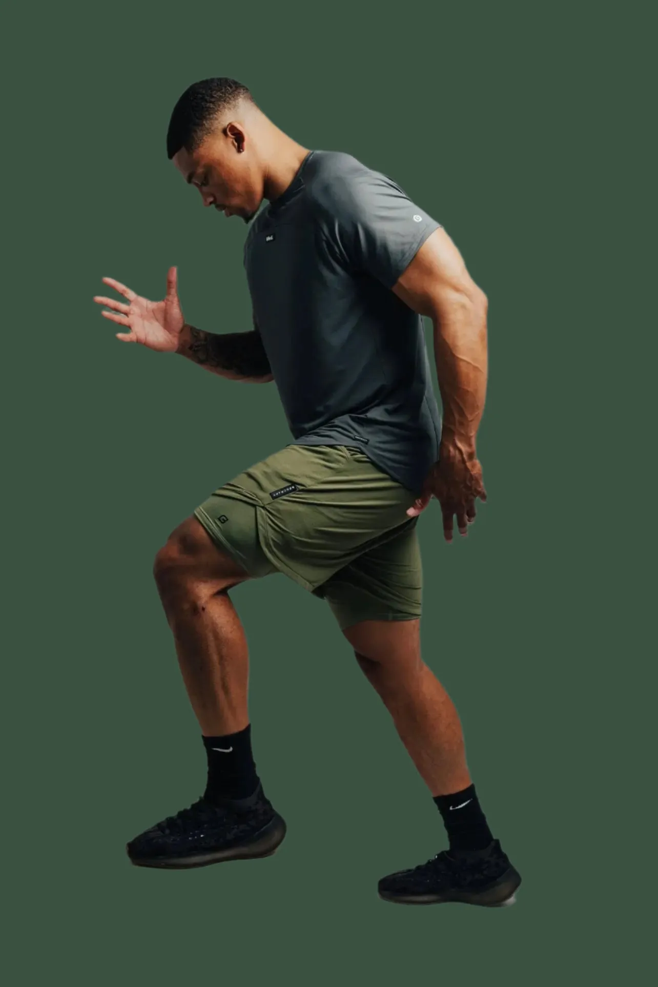Total War Ai1 Lined Training Short - Army Green