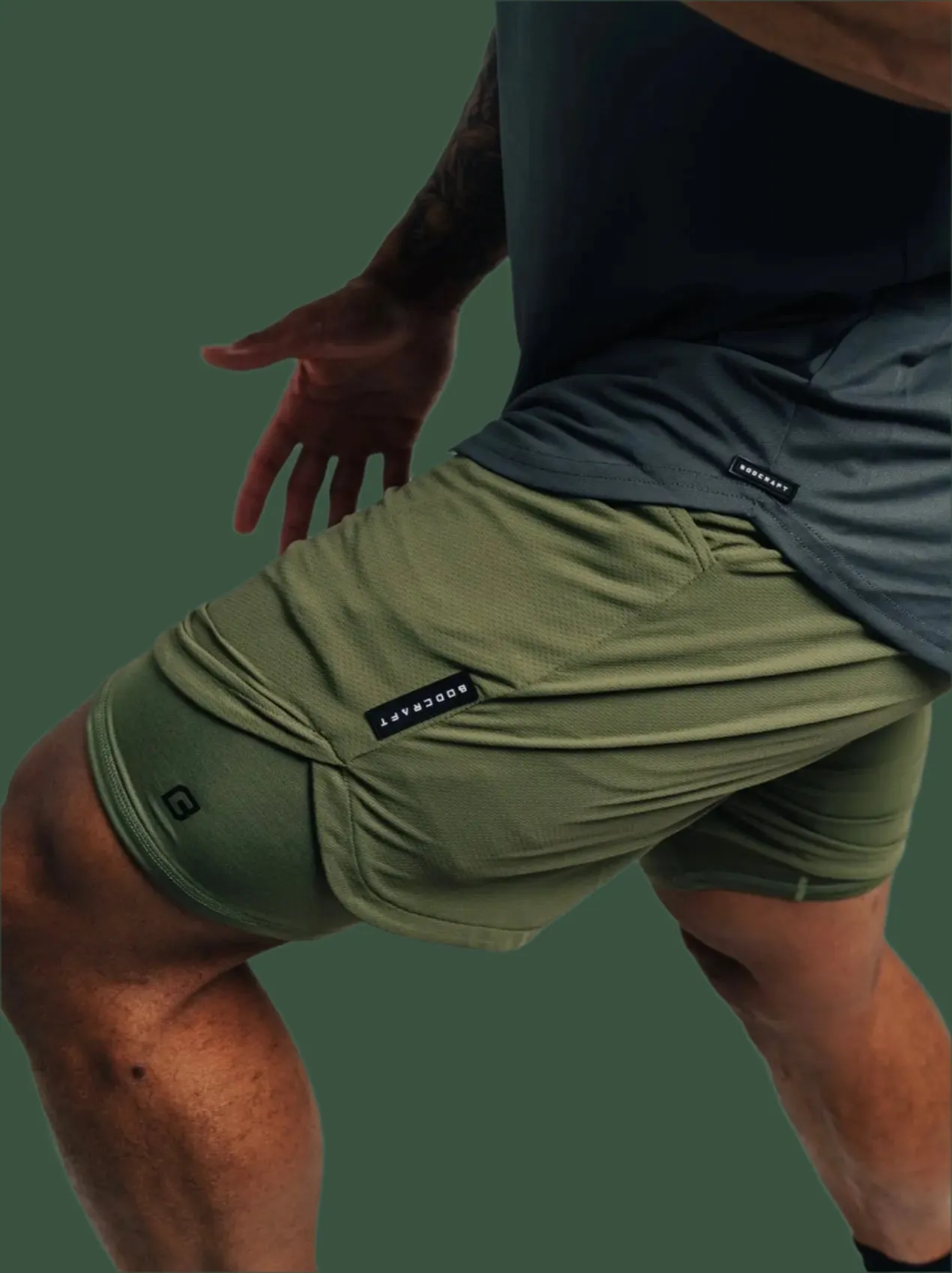 Total War Ai1 Lined Training Short - Army Green