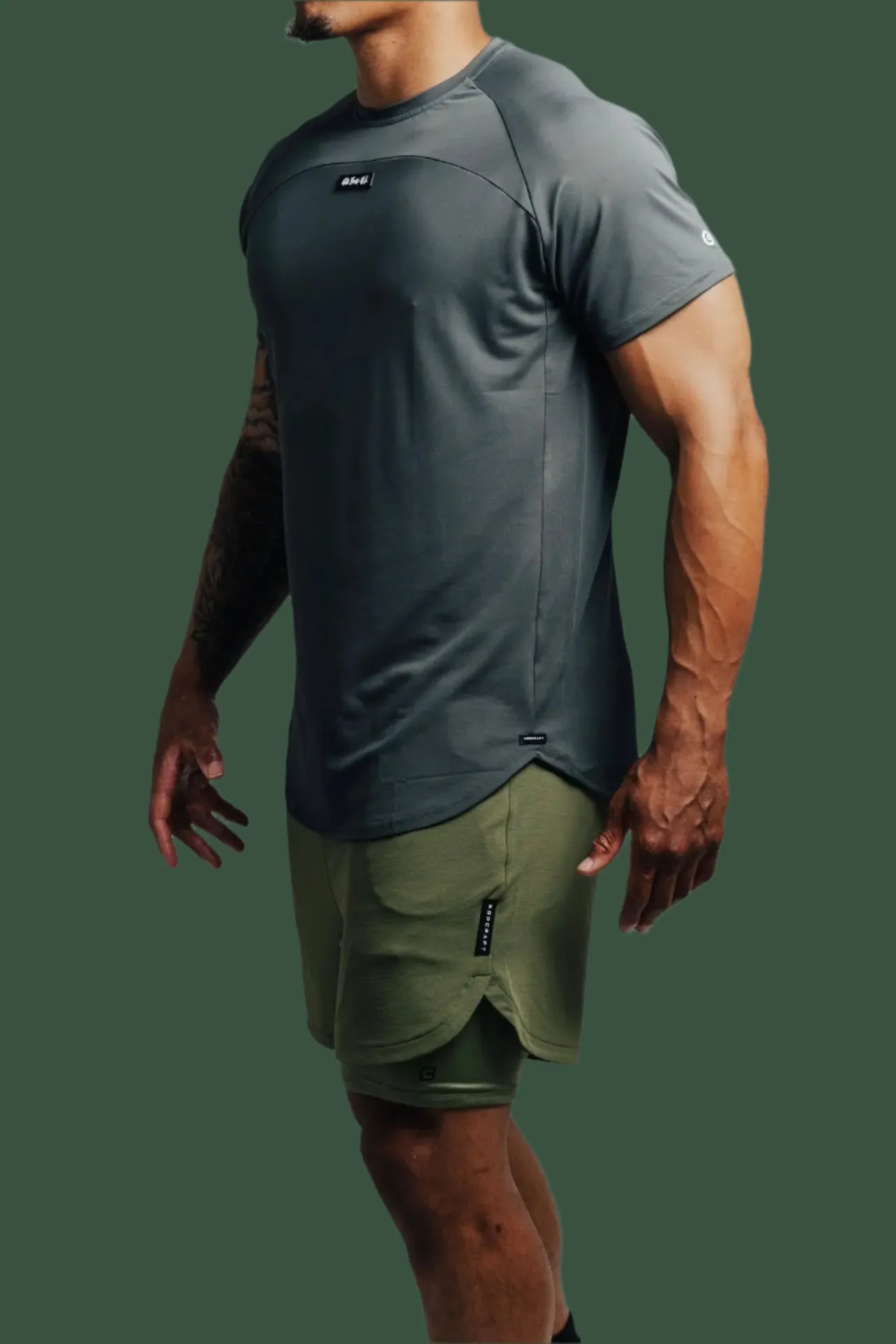 Total War Ai1 Lined Training Short - Army Green