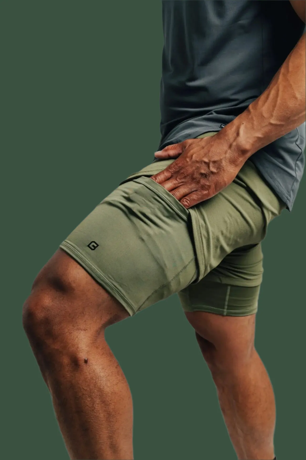 Total War Ai1 Lined Training Short - Army Green