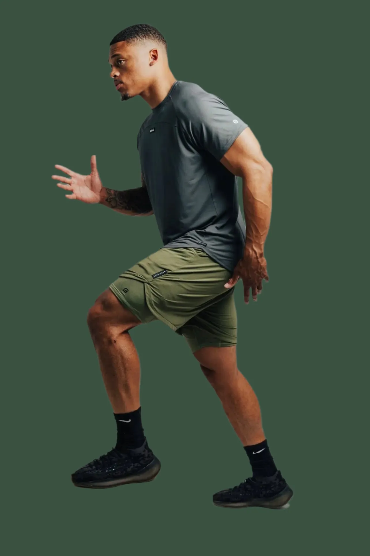 Total War Ai1 Lined Training Short - Army Green
