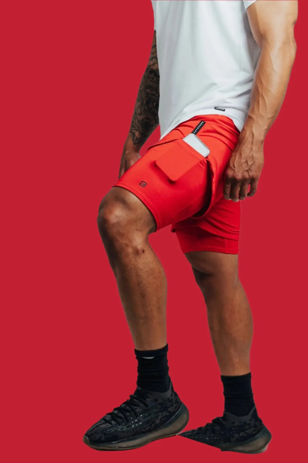 Total War Ai1 Lined Training Short - Candy Apple Red