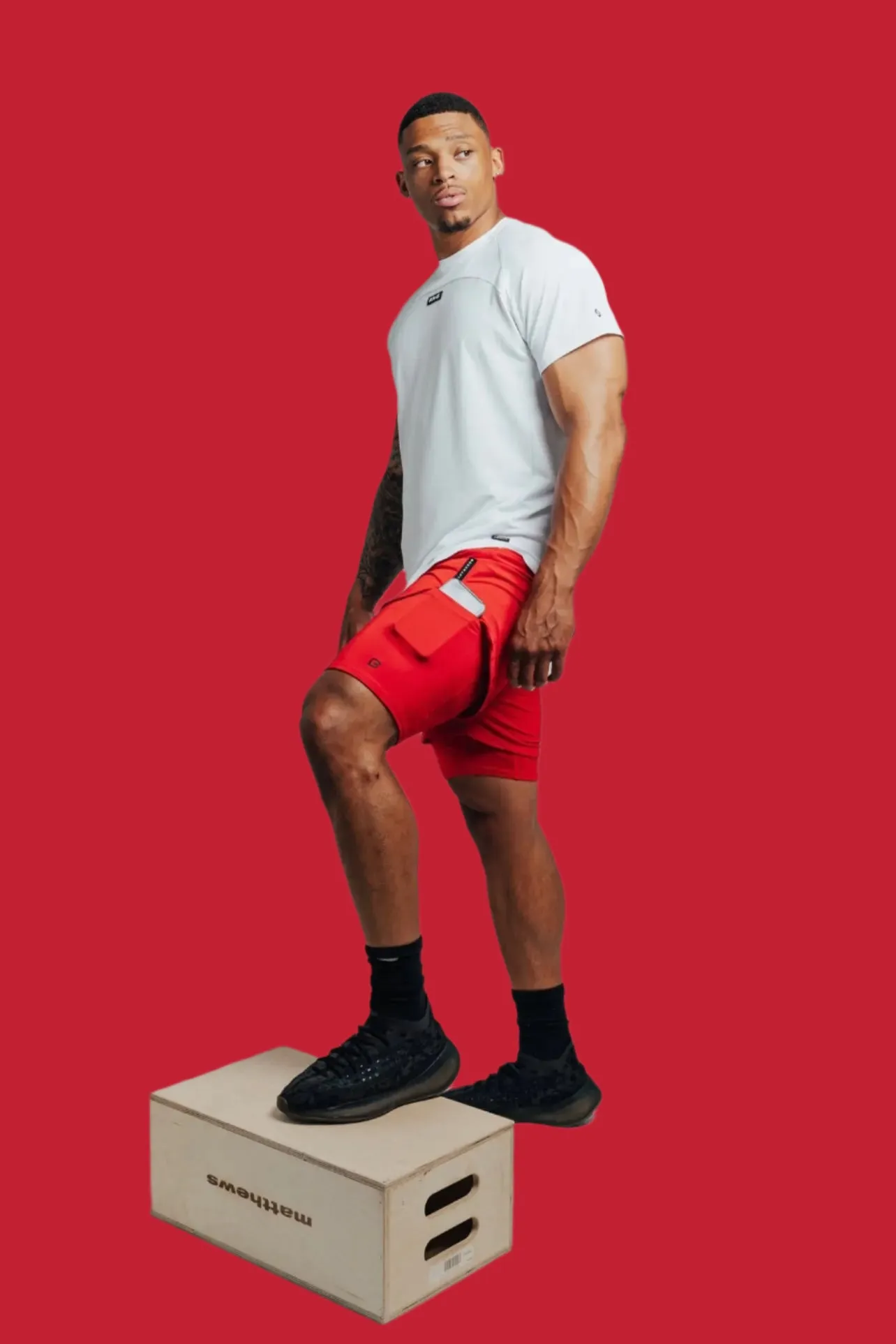 Total War Ai1 Lined Training Short - Candy Apple Red